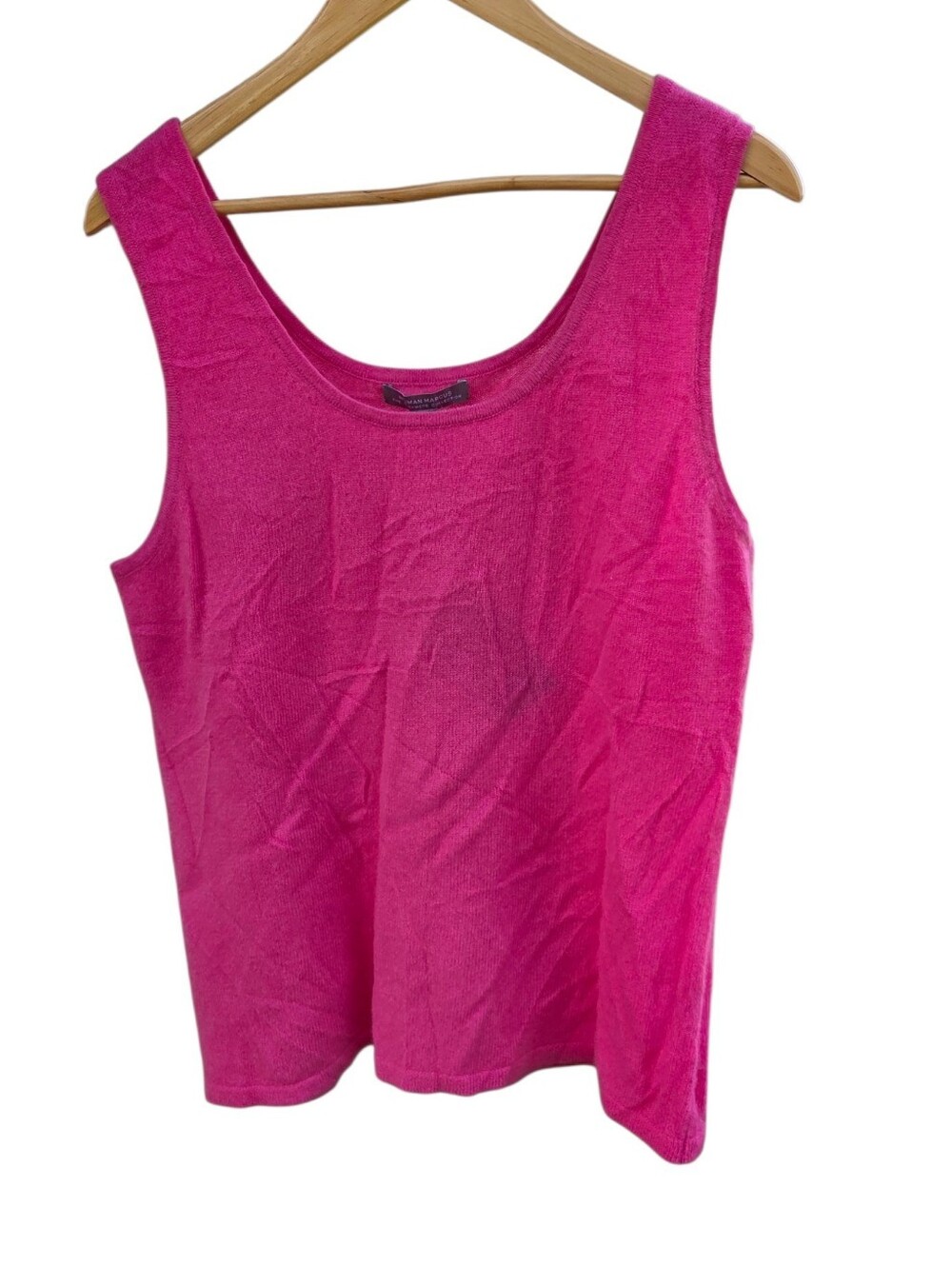 NWT Neiman Marcus Pink 100% Cashmere Tank Size 2X